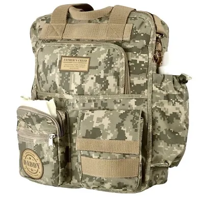 Lillian Rose Military Camouflage Daddy Diaper Bag • $36.95