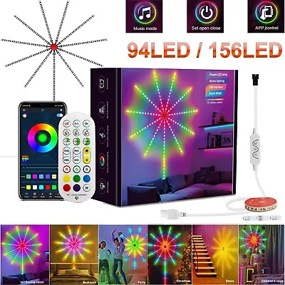 LED Firework Strip Light Dream Color RGB USB Smart Music Sync APP Remote Control • $18.99