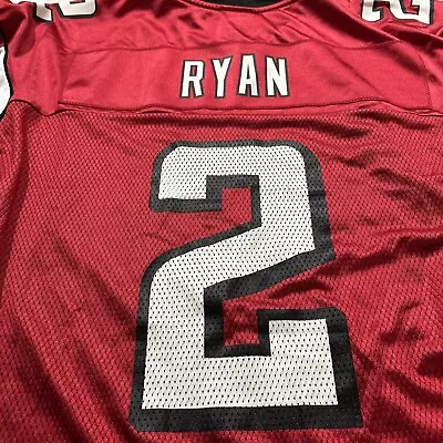 Atlanta Falcons Jersey Reebok On Field Men’s NFL Matt Ryan #2 Football  Large • $29.99