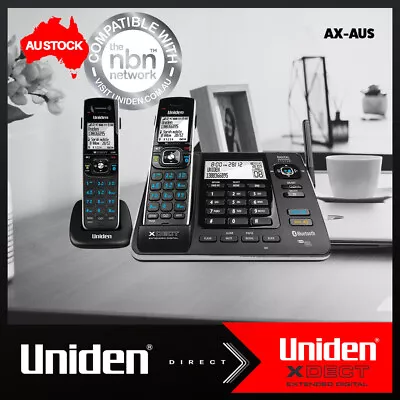 Uniden – Xdect8355+1 Twin Handset Cordless Phone + Answering Machine + Bt & Usb • $149.95