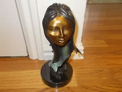 Arlene Jo Mickelson Vtg Native American Bronze Sculpture  Limited Edition 86/200 • $450
