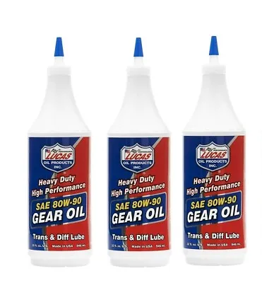 Lucas Oil SAE 80W/90 Gear Trans & Diff Differential Oil 10043 (3 Quarts) • $40.99