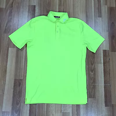 J Lindeberg Polo Shirt Mens Small S Yellow Gray Casual Golf Regular Outdoors • $34.95