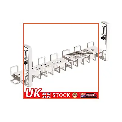 £27.39 • Buy Under Desk Cable Tray - Socket Cord Rack Cable Management (58cm White)