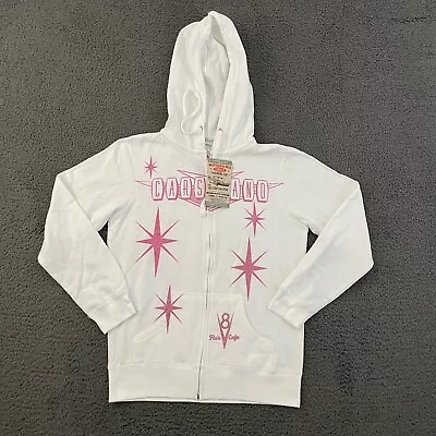 £29.65 • Buy Cars Land Hoodie Womens Medium Flos Cafe White Full Zip Sweatshirt Disney Pixar