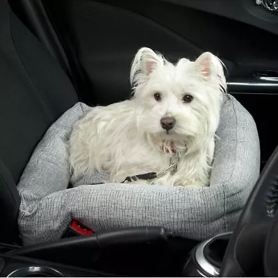 Bunty Travel Dog Bed Soft Washable Car Seat Cushion Warm Luxury Pet Basket Grey • £19.99