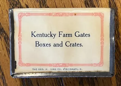 Vintage Kentucky Farm Gates Celluloid Match Safe Clark Gate Co Lexington Ky • $69