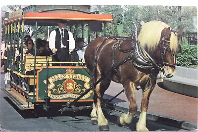 Walt Disney World Main Street USA Horse Drawn Streetcar Postcard Old Vintage PC • $0.61