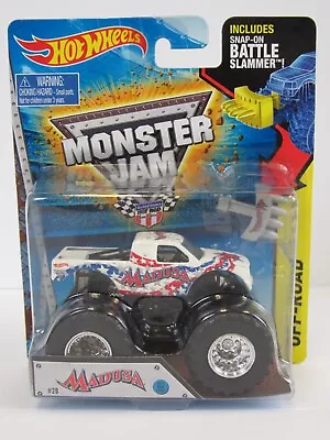 Hot Wheels 2015 Monster Jam  1:64 Madusa #28 Battle Slammer NIP  JR406 • $19.95