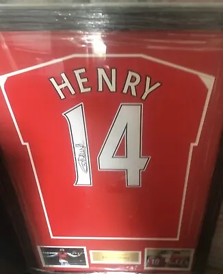 Thierry Henry Signed And Framed Arsenal Shirt Coa  • £199.99