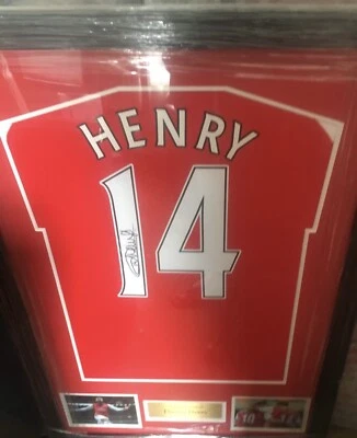 Thierry Henry Signed And Framed Arsenal Shirt Coa  • £199.99