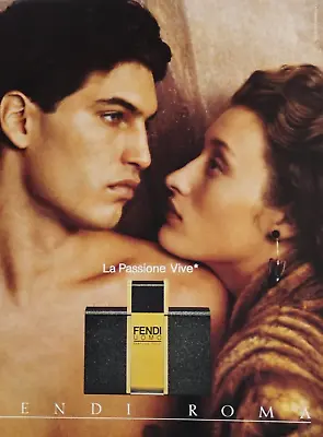 ENDI ROMA Vintage Print Ad !!   Fendi UOMO Perfume For Women   • $7.50