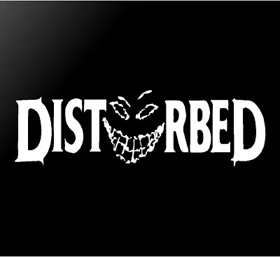 DISTURBED Vinyl Decal Car Window Laptop Guitar Metal Band Logo Sticker • $6.49