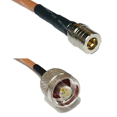 RG400 QMA MALE To N MALE RF Cable FAST-SHIP LOT • $16.09