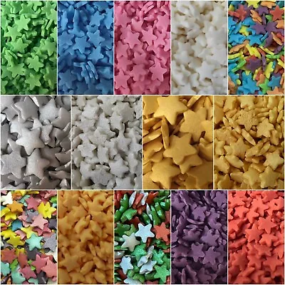 Cupcake Sprinkles Edible Glimmer & Matt Stars Birthday Cake Toppers Decorations • £2.50