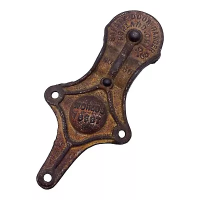 Antique Ashland Ohio Worlds Best Cast Iron Barn Safety Door Hanger Co No 50 • $49.99