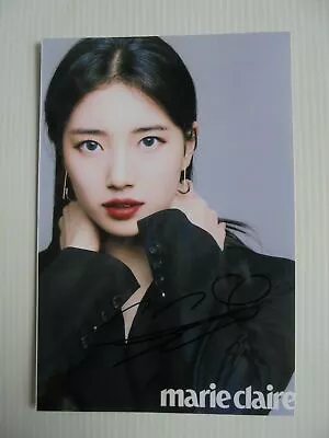 Suzy Bae Miss A 4x6 Photo Korean Actress KPOP Autograph Signed Marie Claire USA2 • $14.99