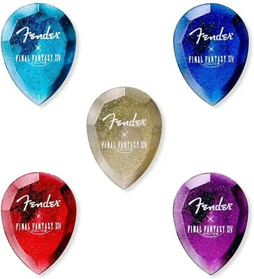 Fender FINAL FANTASY XIV CRYSTAL SHARDS Pick Set 5 Pieces Limited Edition FF14 • $143.50