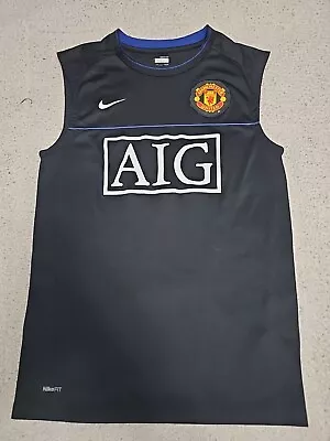 MANCHESTER UNITED AIG Nike Sleeveless Soccer/Futbol Shirt/Jersey SZ Small  • $35