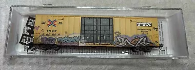 New N Scale MTL TTX TBOX Rd# 665898 60' Hi-Cube Boxcar Weathered / Graffiti • $52.95