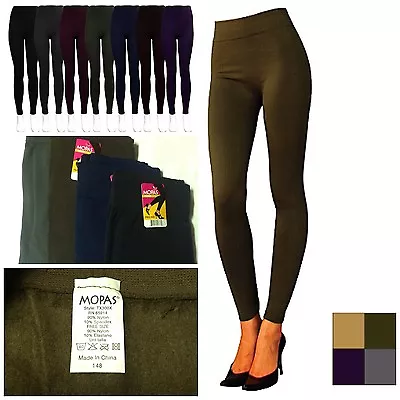 LADIES MOPAS PLUS SIZE LEGGINGS With Fleece Inside ..FREE SIZE.. STYLE TX300X • $5.99