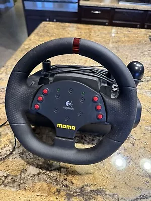 Logitech Momo Racing Force Feedback Wheel With Pedals & Power Cord E-UH9 • $60