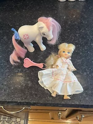 VTG Hasbro G1 My Little Pony Megan Doll And Sundance Brush Ribbons 1984 • $50