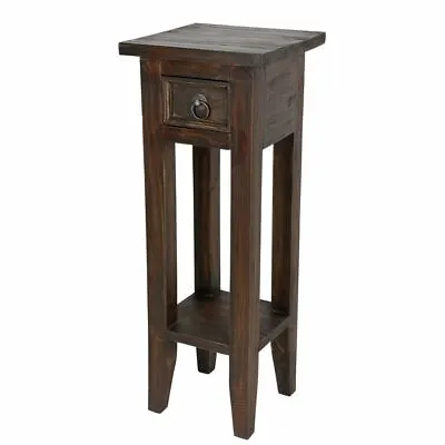 Living Room Side Table Telephone Wood Mahogany Colonial Antique Design Table • £38.69