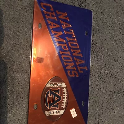 Auburn University Tigers 2010 National Champions License Plate Tag New In Wrap • $9.99