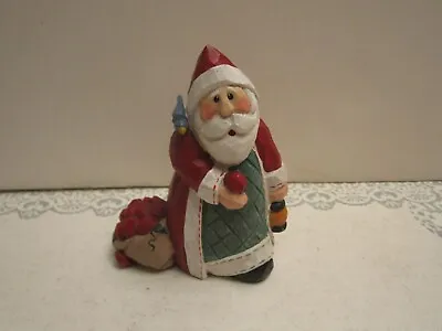 EDDIE WALKER Midwest Santa With Bird & Apple Sack Figurine CHRISTMAS Vintage NWT • $13