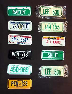 11 – Vintage Miniature Steel State License Plates - New • $24.99