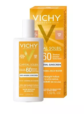 Exp 03/2024 Vichy Capital Soleil Tinted Mineral SPF 60 Sunscreen For Face • $22.95