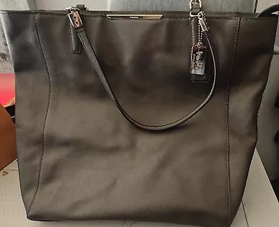 Coach North South Saffiano Tote Bronze Coach Bag • $60