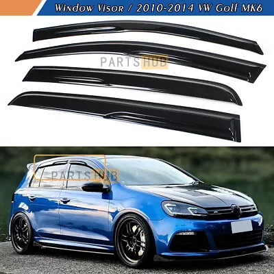 For 2010-2014 VW Golf R GTI MK6 Hatchback Mugen Style Window Visors Rain Guards • $28.99