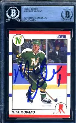 Mike Modano Beckett BAS Signed 1990-91 Score Rookie Autograph • $90