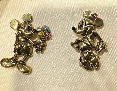 Vintage Mickey & Co By Napier Mickey & Minnie Mouse Disney Pins Brooch • $23.99