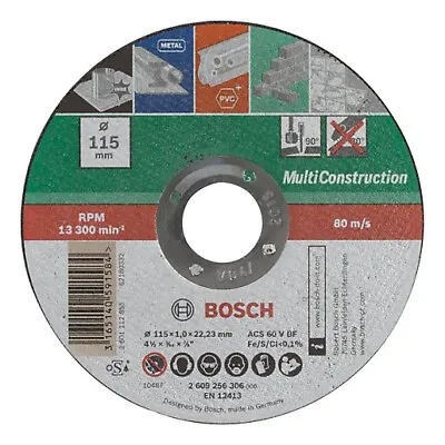 Bosch Multi Purpose Cutting Disc - 115mm • £2.99