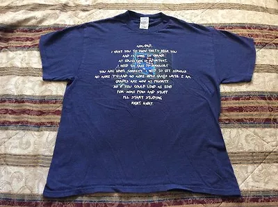 T-Shirt Size L With Video Game Mom & Dad Poems • $15