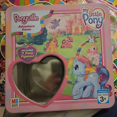  Vintage 2008 My Little Pony Ponyville Adventure Game In Tin: Milton Bradley  • $60