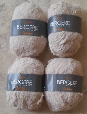 £2.99 • Buy BERGERE DE FRANCE Teddy X 4 25g Balls Of Wool / Yarn   Shade - PANTIN    NEW