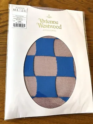 Vivienne Westwood Japan Pantyhose Stocking  Size M-L Checkers Circle Blue • $49.80