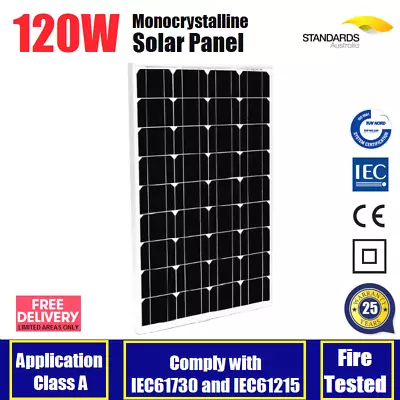 12v 120w Mono Solar Panel Home Caravan Camping Power Battery Charging 120 Watt • $124.99