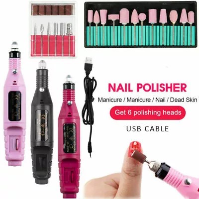 Professional Electric USB Nail File Drill Portable Manicure Pedicure Machine UK • £6.69