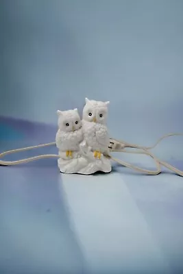 Mother And Baby Owl On Branch Lamp Night Light Vintage Ceramic Figurine Vintage • $18.97