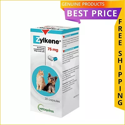 Zylkene Nutritional Supplement 30 Capsules Upto 10 Kg For Dogs And Cats 75 MG • $47.94