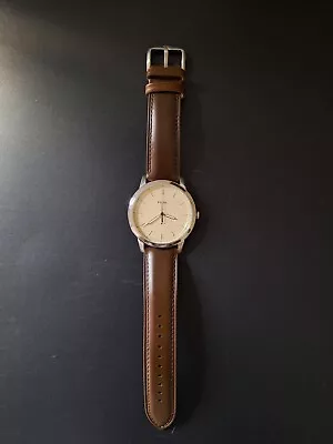 Fossil Men's 44mm The Minimalist Three-Hand Brown Leather Watch FS5439  • $17