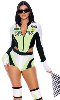Sexy Forplay Green Light Go Motocross Racer 5pc Driver Costume 553123 • $69.99