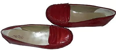 Me Too Red Patent Leather Penny Loafer Size 10 Susan Red Flats • $19.99