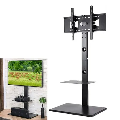 $95.99 • Buy Floor TV Stand Swivel Mount Bracket Shelf 32-65  Height Adjustable For Sony LG