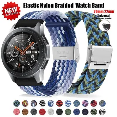 20 22 Nylon Braided Loop Strap For Samsung Galaxy Watch 5 4 Classic 42 46mm Band • $11.46